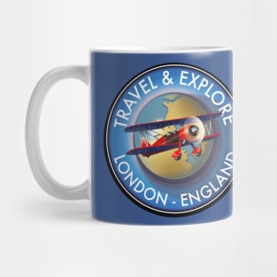 Travel explore London England logo Mug